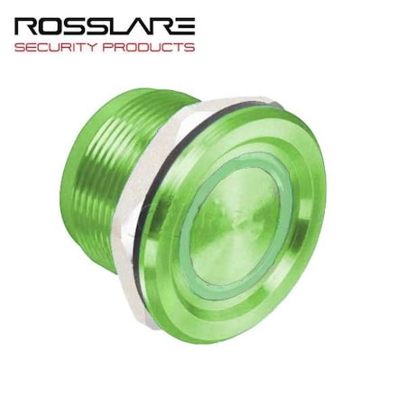 Rosslare PIEZOELECTRIC SWITCH W/LED RING, PUSH BUTTON-GREEN ROS-PX-34M